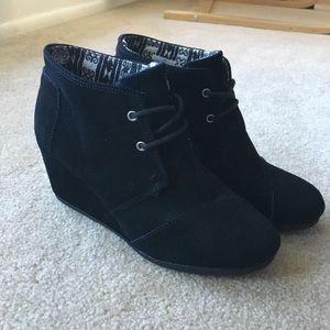 Black Tom Wedges Size 8